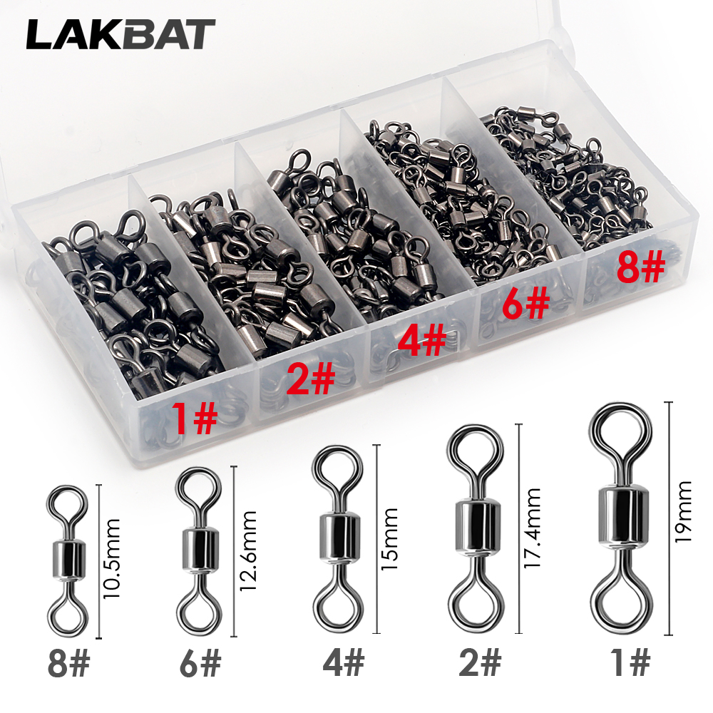 Fishing Line Box - 100PCS Stainless Steel Fishing Swivel Bearing