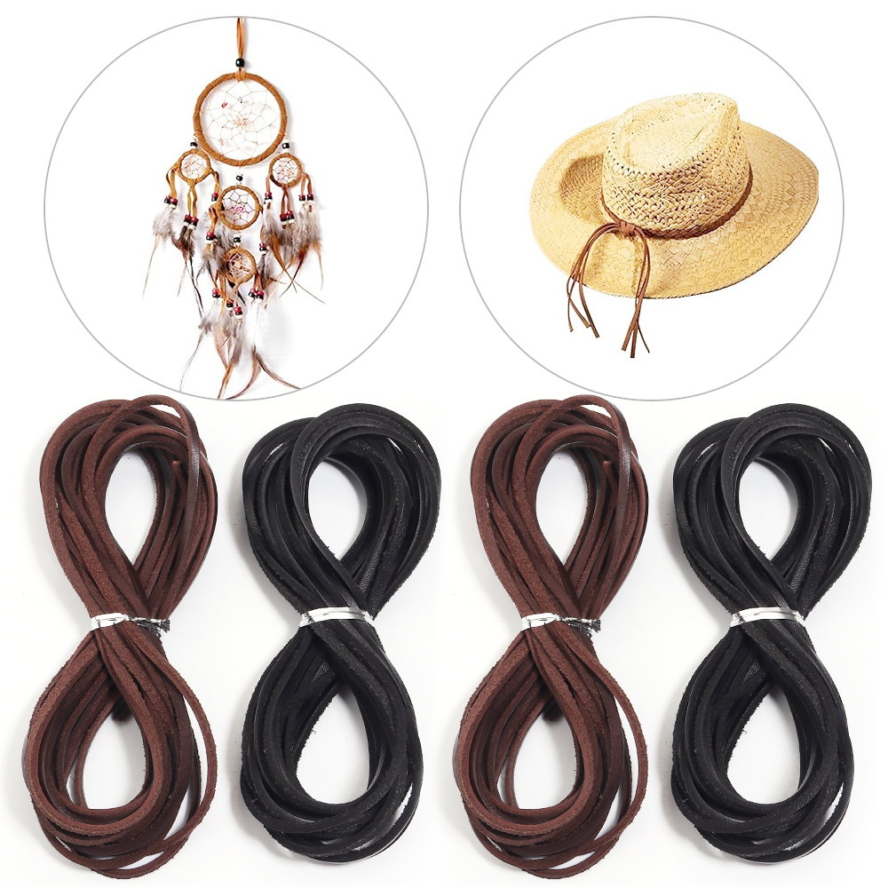 5yards 3mm Genuine Cow Leather - Braided Line avaliação e preço