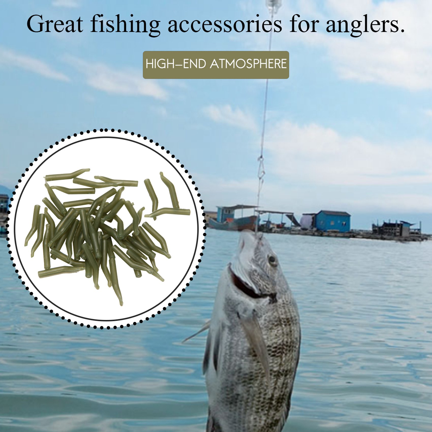 50Pcs/Lot Carp Fishing Hook Sl - Monofilament Line avaliação e preço