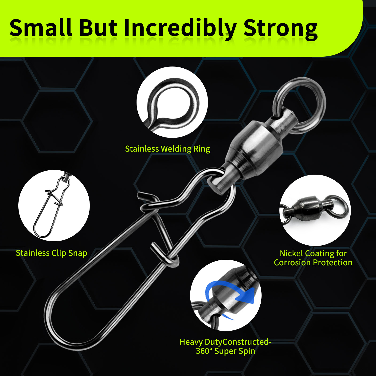9KM 10PCS Ball Bearing Swivel  - Freshwater Line avaliação e preço