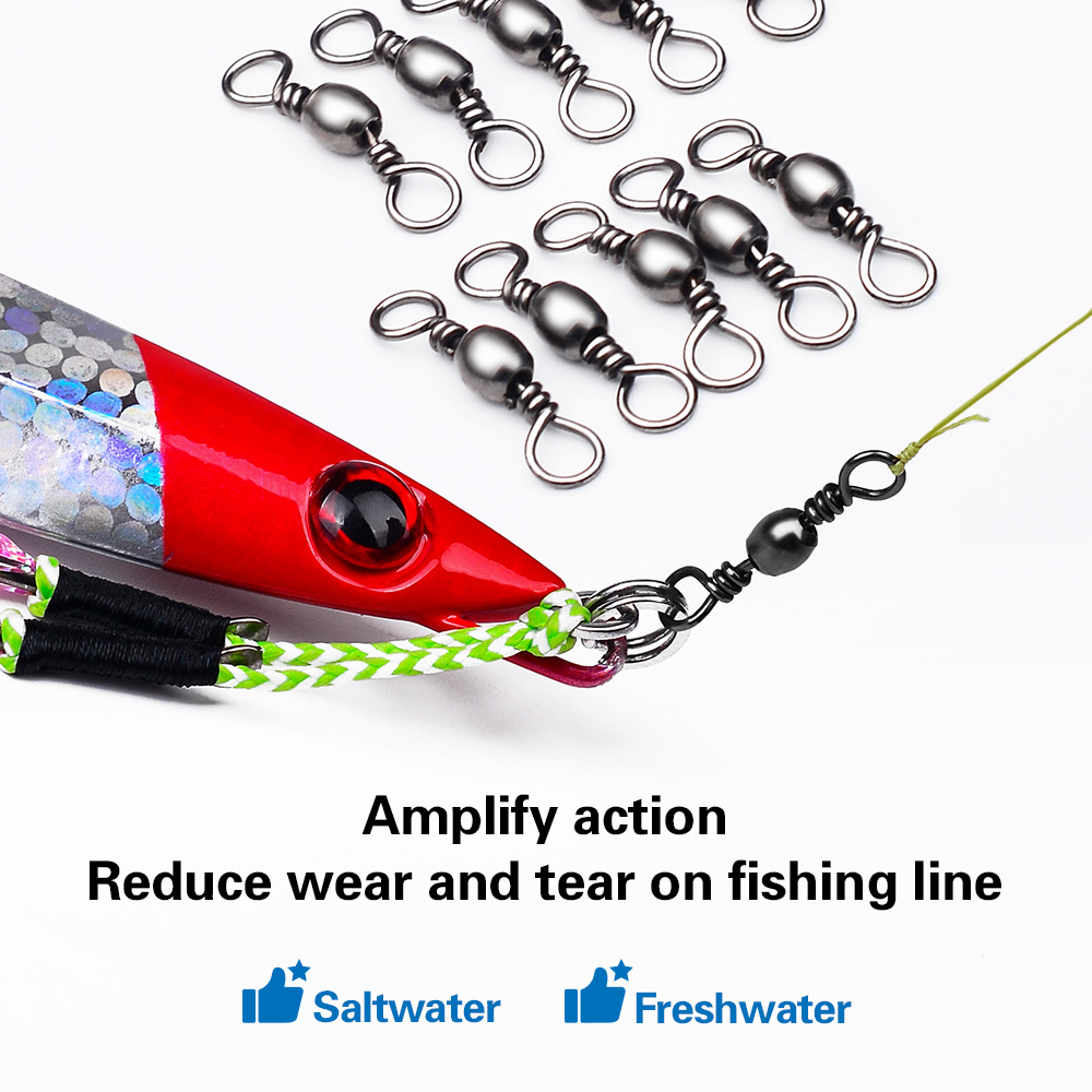 100Pcs Fishing Swivels Connect - Freshwater Line avaliação e preço