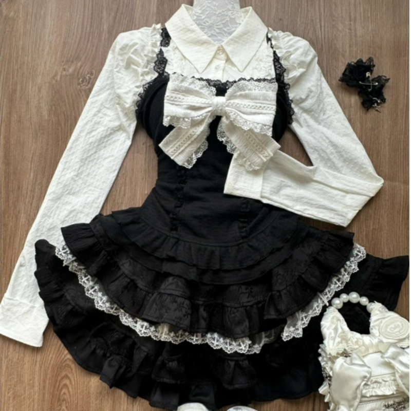Y2k Aesthetic Lolita Style 3 P - Fly Line avaliação e preço