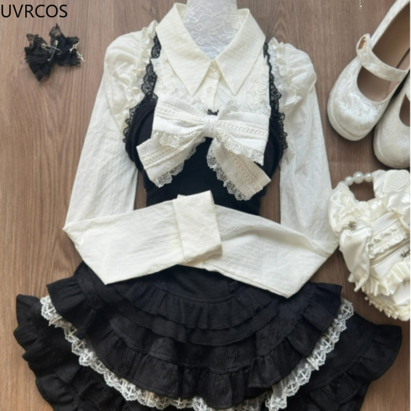 Y2k Aesthetic Lolita Style 3 P - Fly Line avaliação e preço