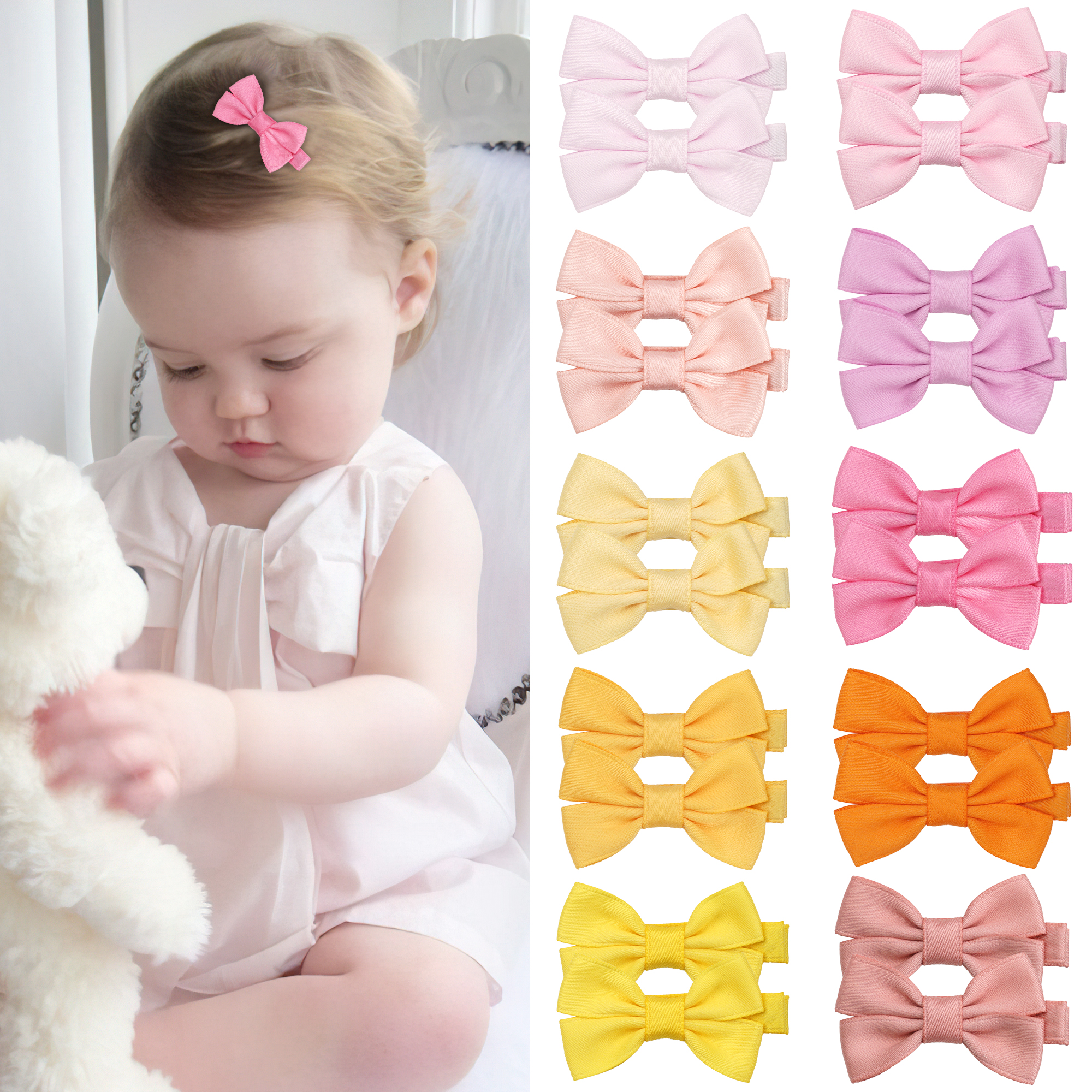 12/20 Pcs 2Inch Baby Hair Bows - Tippet Line avaliação e preço