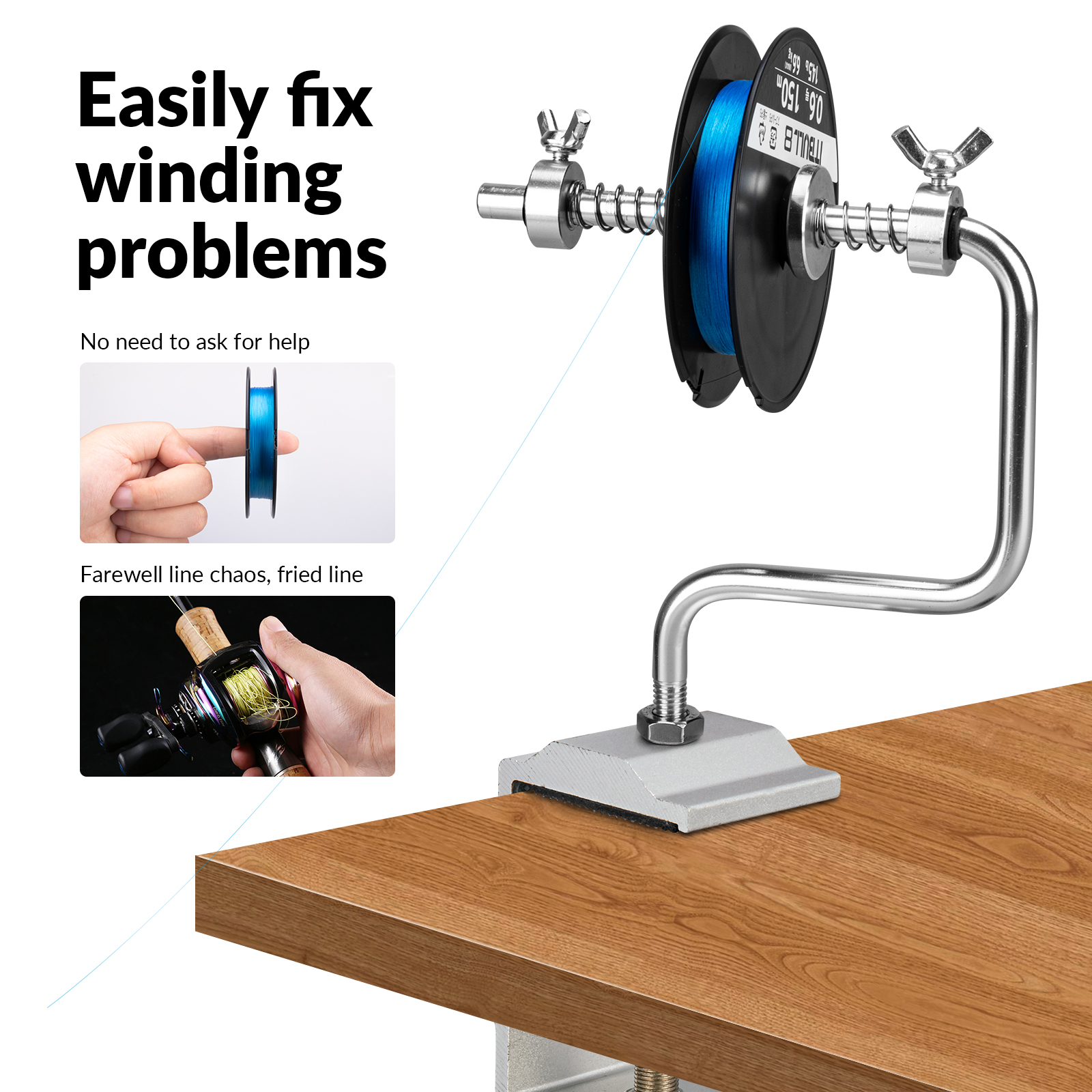 1pcs Portable Aluminum Fishing - Fishing Line Winder avaliação e preço